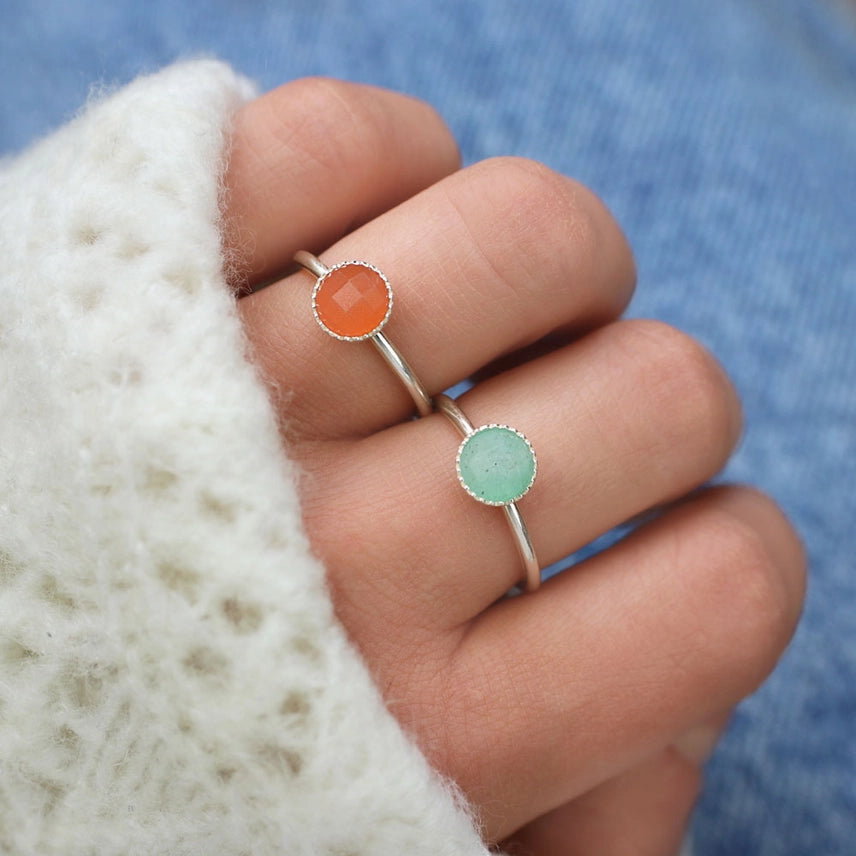 ANELLO IN ARGENTO CON PIETRA NATURALE