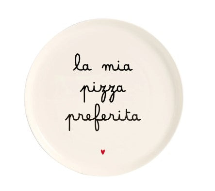 SET PIATTI PIZZA CON SCRITTA