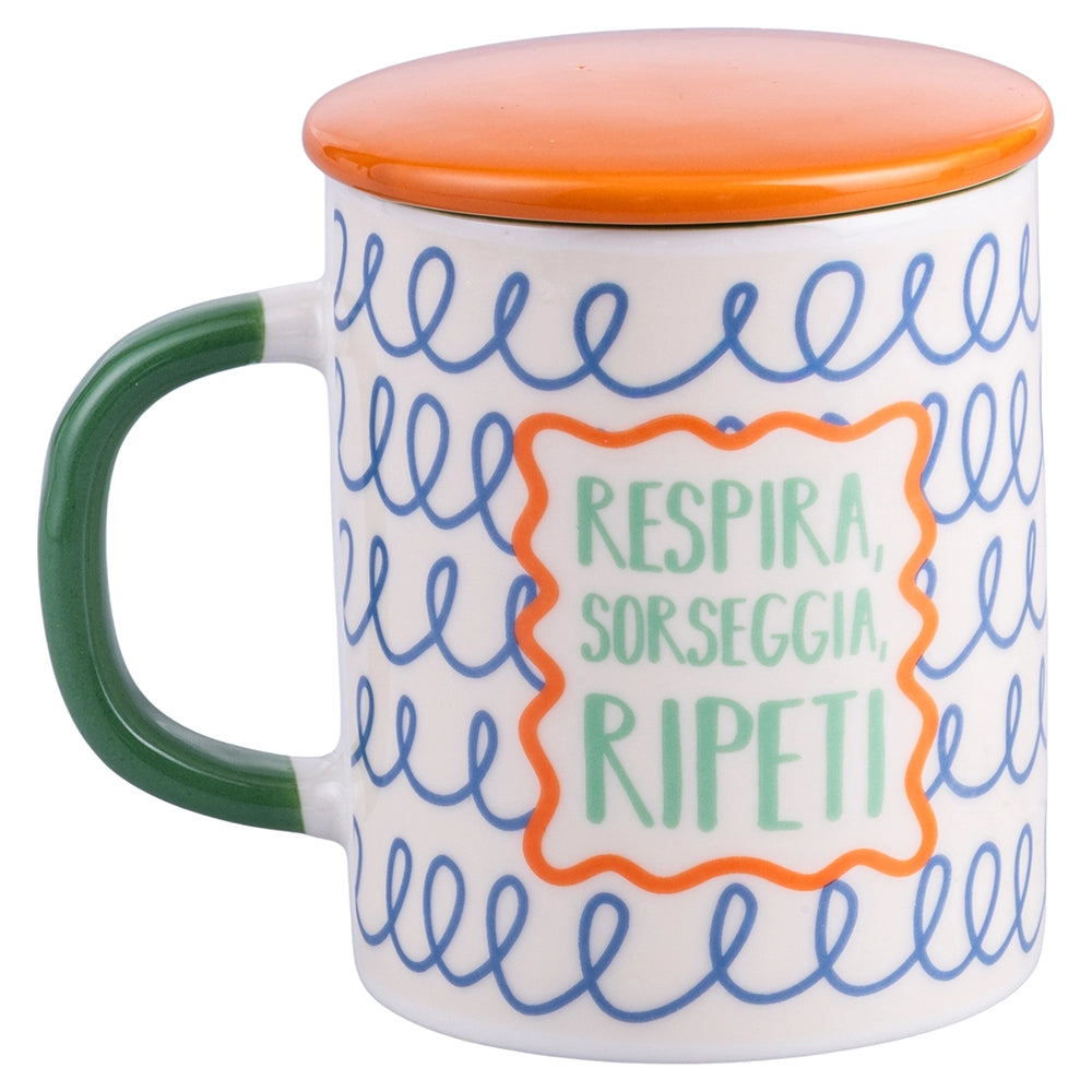 TISANIERA IN CERAMICA CON SCRITTA, DIVERSI COLORI | MORE AMORE