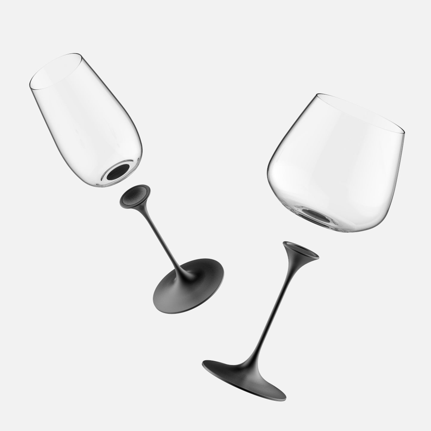 SPLIT GLASS - BICCHIERE MAGNETICO 2 IN 1 IN CRISTALLO E ALLUMINIO