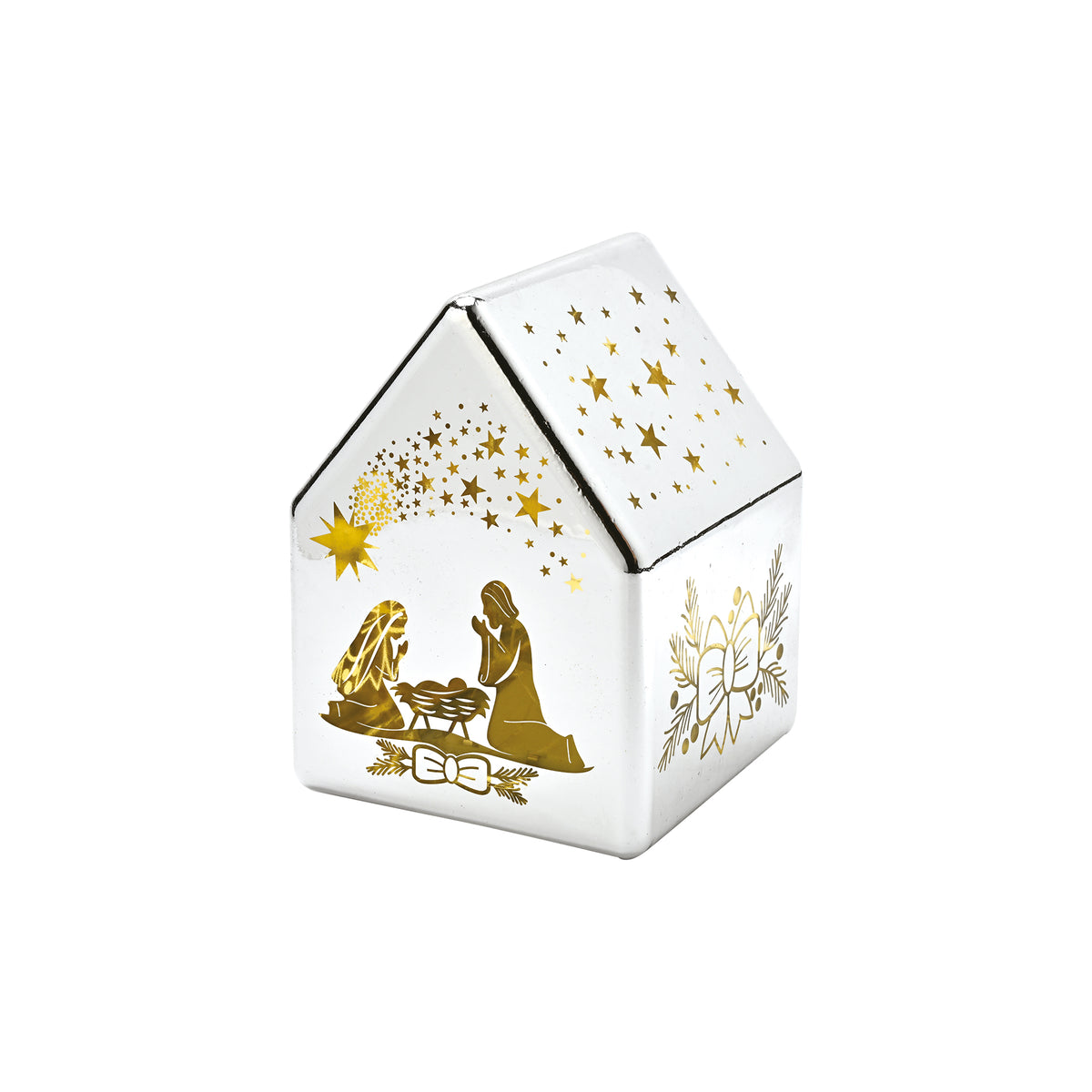 CASA IN VETRO CON LED - DIVERSI COLORI