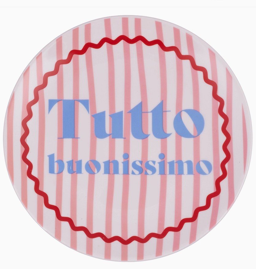 SET 4 PIATTI DA DESSERT CON SCRITTA