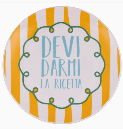 SET 4 PIATTI DA DESSERT CON SCRITTA
