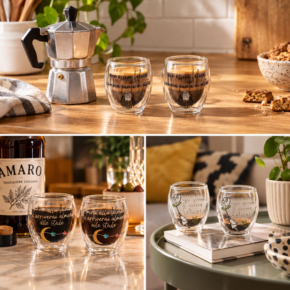 BICCHIERI IN VETRO PER AMARO | TAZZINE DA CAFFE'