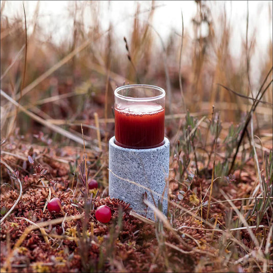 SET 2 BICCHIERI DA AMARO CON PIETRA OLLARE