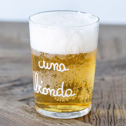BICCHIERI DA BIRRA "UNA BIONDA"