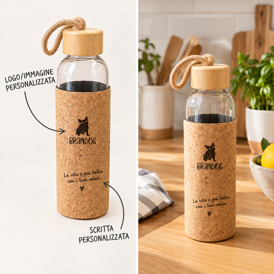 BOTTIGLIA IN VETRO PERSONALIZZABILE | BRANDOG DESIGN