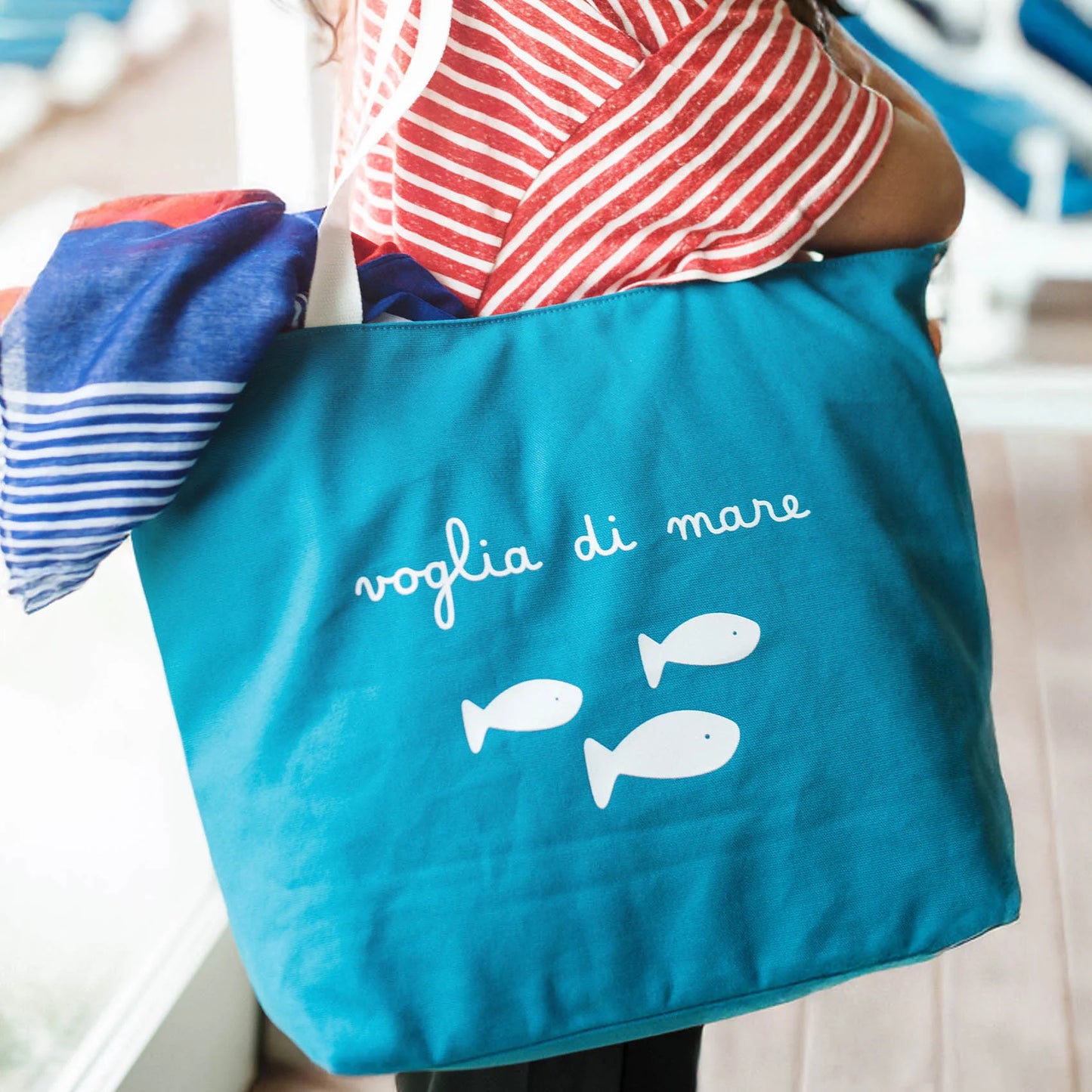 BORSA IN CANVAS "VOGLIA DI MARE"
