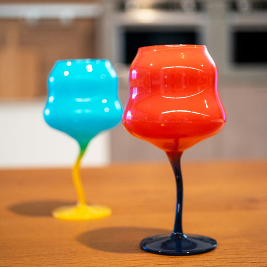 SET 2 CALICI COCKTAIL IN VETRO COLORATO