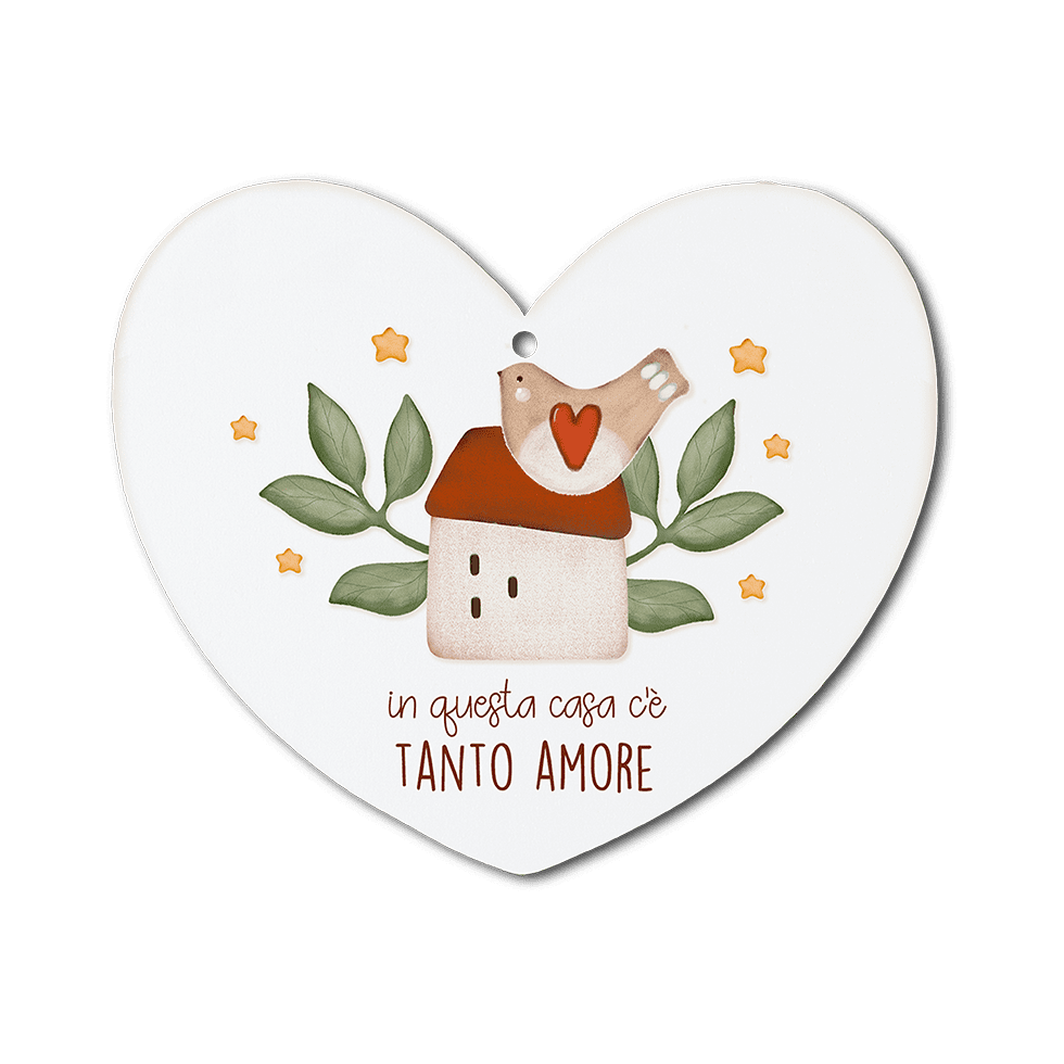 CUORE DECORATIVO IN LEGNO LACCATO