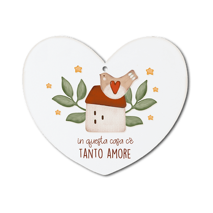 CUORE DECORATIVO IN LEGNO LACCATO