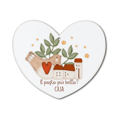 CUORE DECORATIVO IN LEGNO LACCATO