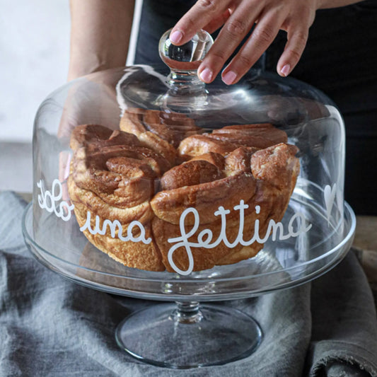 ALZATA PER DOLCI CON CAMPANA DECORATA A MANO