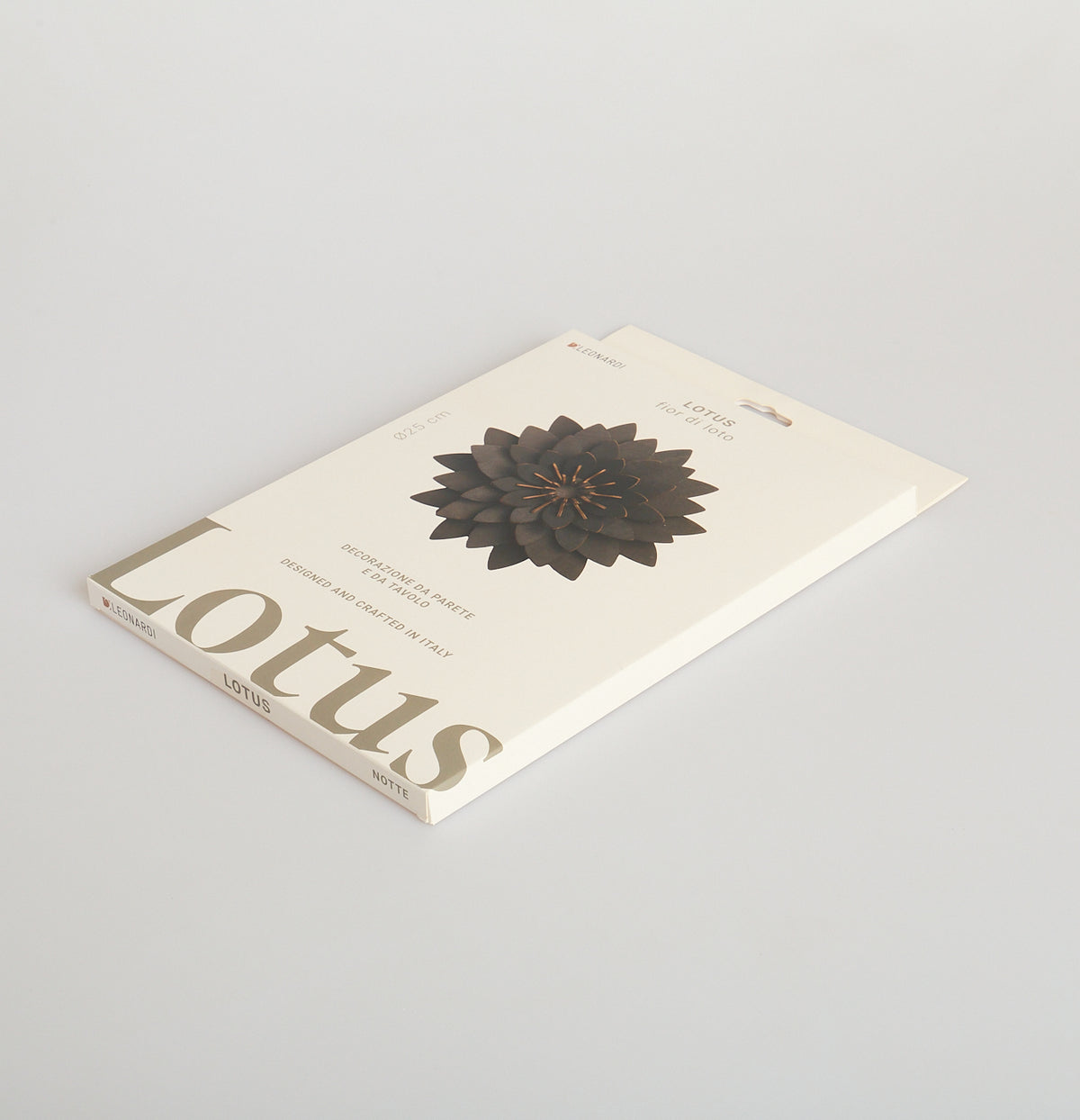 SCULTURA DECORATIVA 3D FIORE DI LOTO IN LEGNO