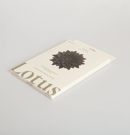 SCULTURA DECORATIVA 3D FIORE DI LOTO IN LEGNO