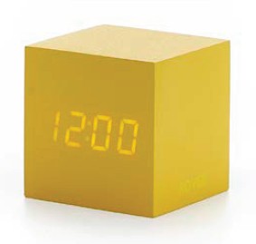 SVEGLIA CUBOTTO IN LEGNO COLORATA