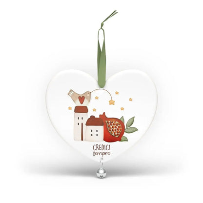 CUORE DECORATIVO IN LEGNO LACCATO