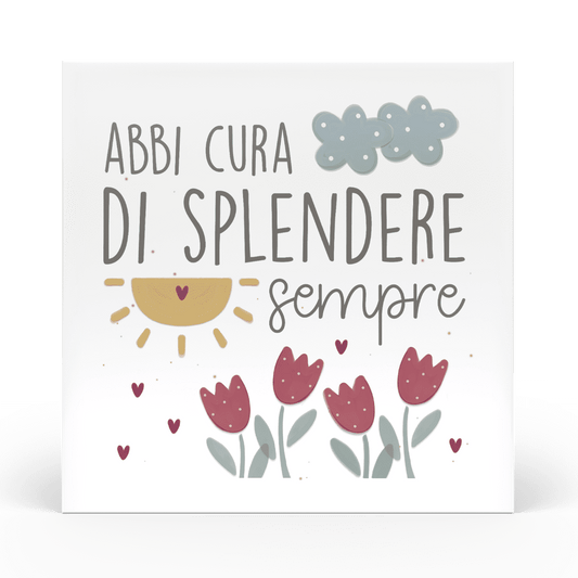 QUADRETTO IN LEGNO LACCATO CON SCRITTA