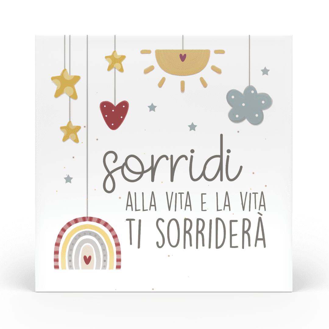 QUADRETTO IN LEGNO LACCATO CON SCRITTA