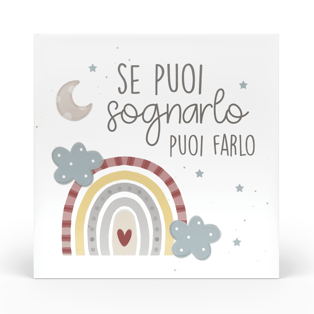 QUADRETTO IN LEGNO LACCATO CON SCRITTA