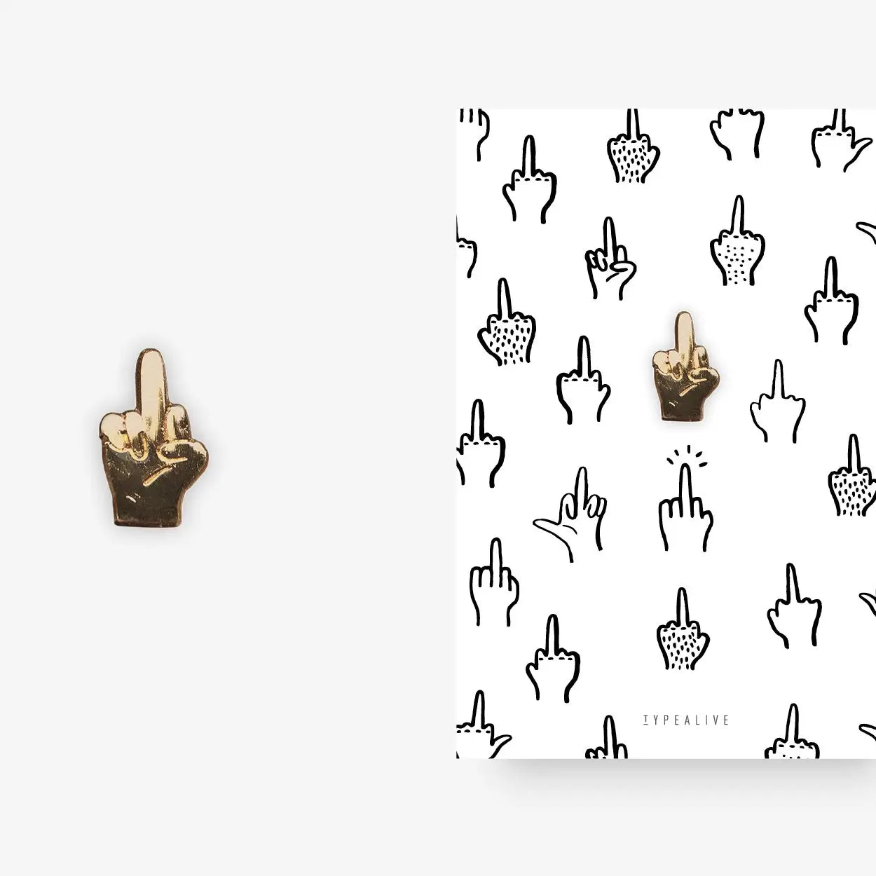 CARTOLINA DI AUGURI CON SPILLA