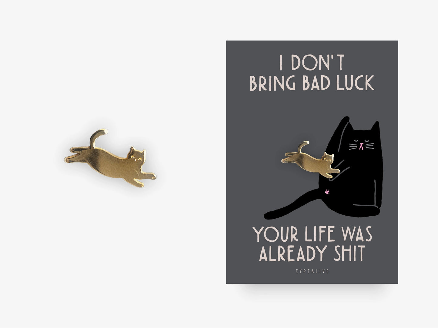 CARTOLINA DI AUGURI CON SPILLA