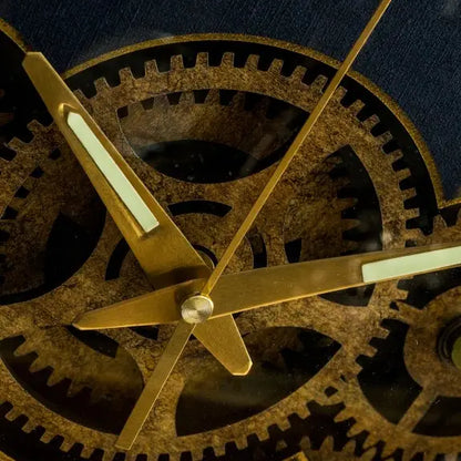 OROLOGIO DA PARETE INDUSTRIAL DESIGN CON INGRANAGGI IN MOVIMENTO