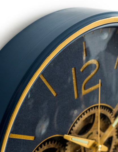 OROLOGIO DA PARETE INDUSTRIAL DESIGN CON INGRANAGGI IN MOVIMENTO