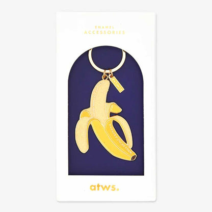 PORTACHIAVI SMALTATO BANANA