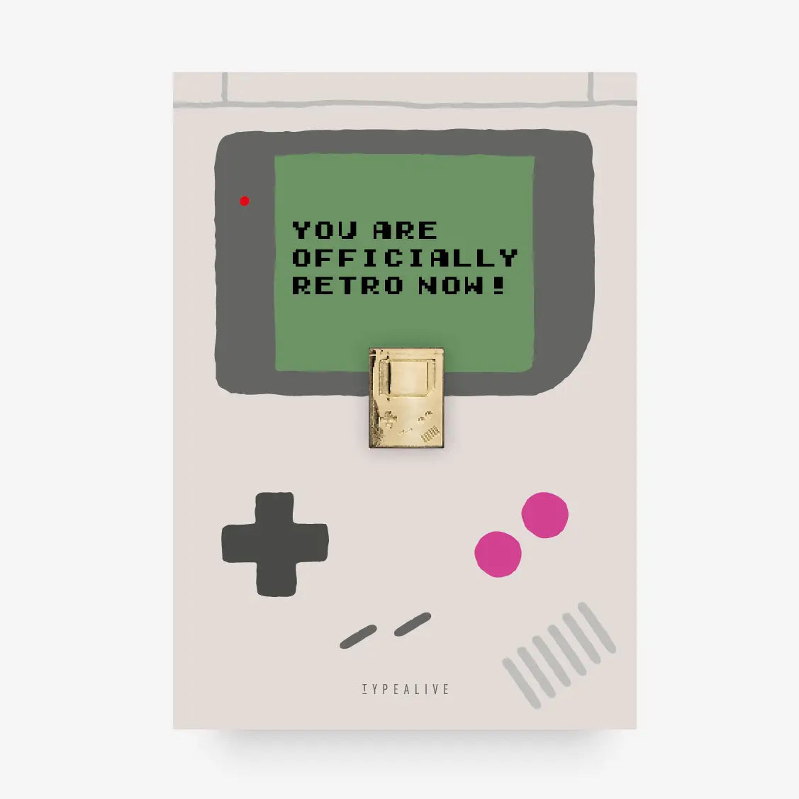 CARTOLINA DI AUGURI CON SPILLA