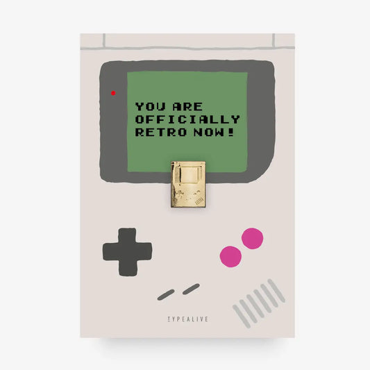 CARTOLINA DI AUGURI CON SPILLA