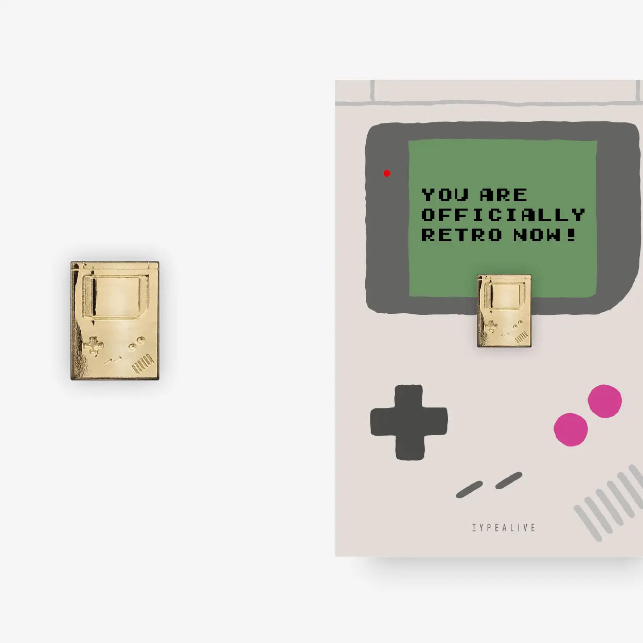 CARTOLINA DI AUGURI CON SPILLA