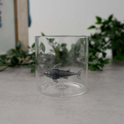 BICCHIERI IN VETRO BOROSILCATO "IL MONDO MARINO"