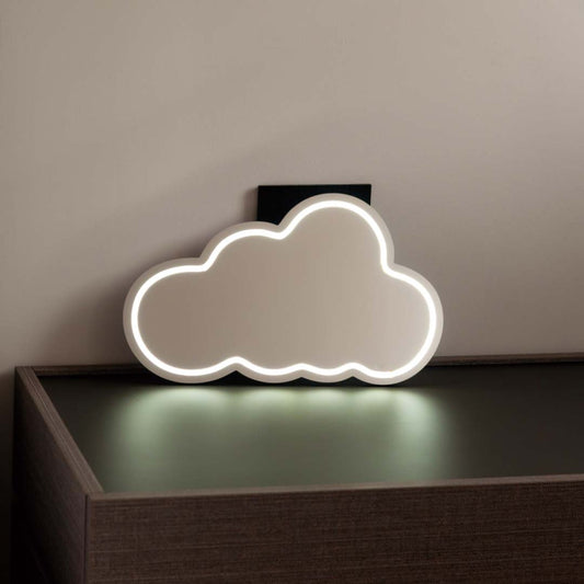 SPECCHIO NUVOLA CON LUCI NEON