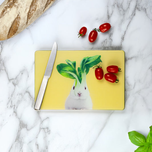 TAGLIERE IN VETRO CON DISEGNO