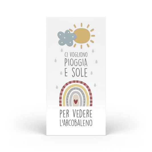 QUADRO IN LEGNO LACCATO CON SCRITTA