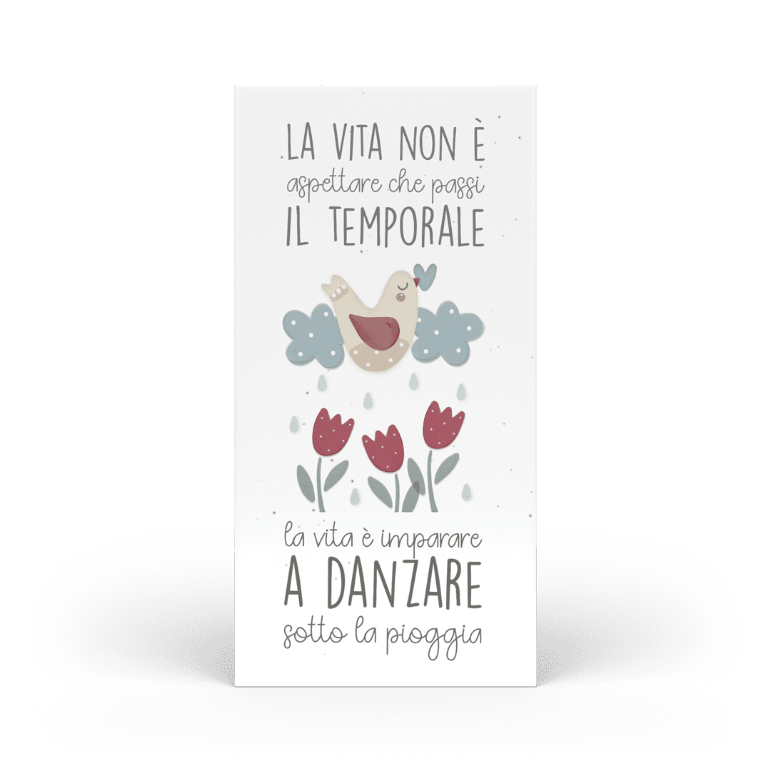 QUADRO IN LEGNO LACCATO CON SCRITTA