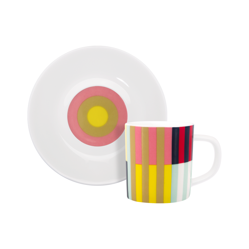 TAZZINA COLORATA CON PIATTINO