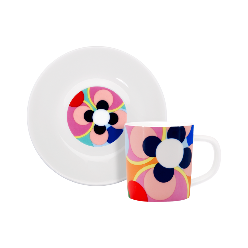 TAZZINA COLORATA CON PIATTINO