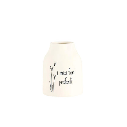 SIMPLE DAY - VASO IIN GRES 13cm "I MIEI FIORI PREFERITI"