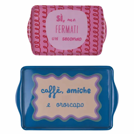 SET 2 VASSOI IN MELAMMINA "MORE AMORE!"