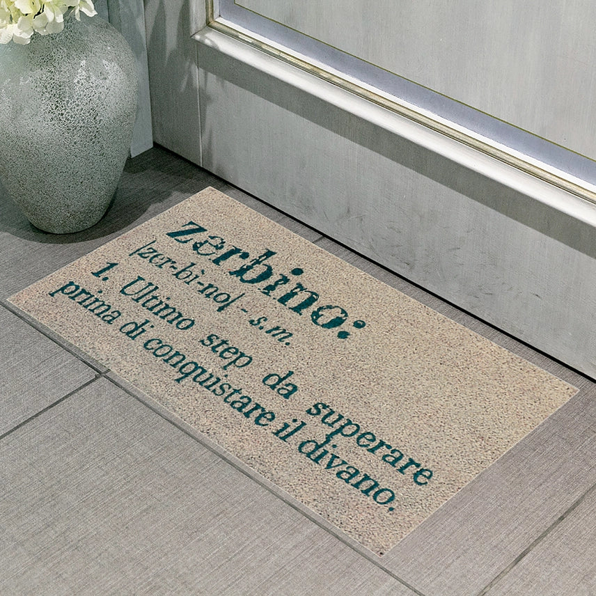 ZERBINO IN COCCO CON SCRITTA