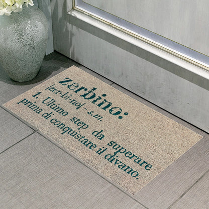 ZERBINO IN COCCO CON SCRITTA