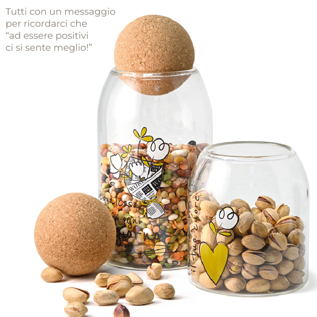 BARATTOLO IN VETRO CON TAPPO IN SUGHERO