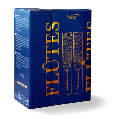 SET 2 FLUTES DI DESIGN IN VETRO