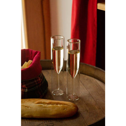 SET 2 FLUTES DI DESIGN IN VETRO
