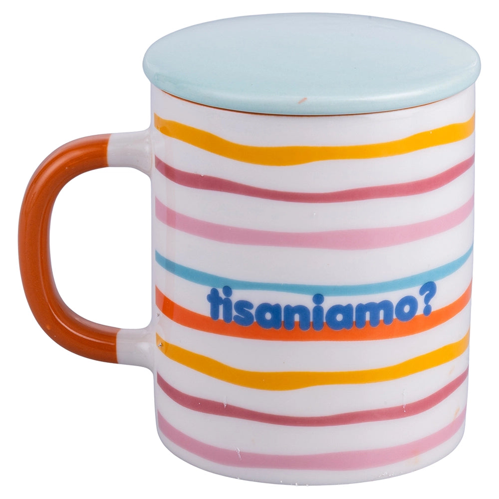 TISANIERA IN CERAMICA CON SCRITTA, DIVERSI COLORI | MORE AMORE