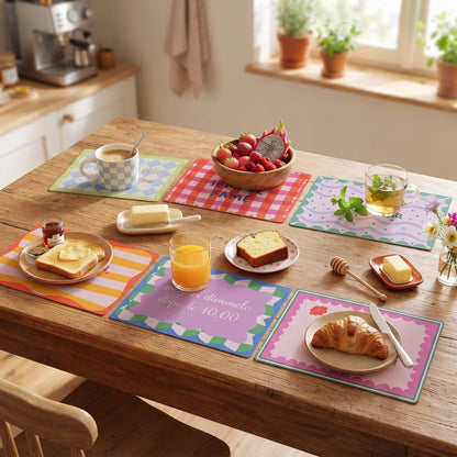 TOVAGLIETTE PER LA COLAZIONE CON SCRITTE | MORE AMORE
