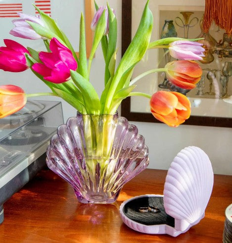 VASO CONCHIGLIA IN VETRO