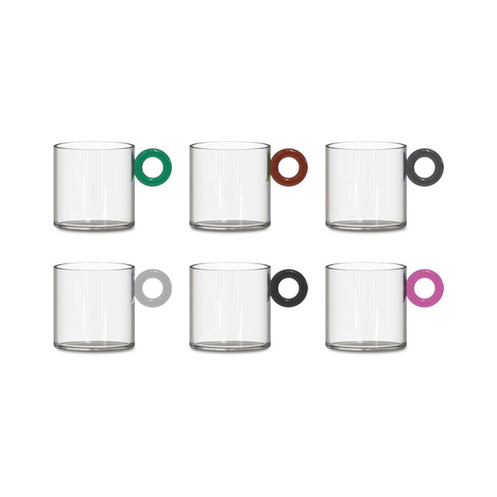 SET 6 TAZZE DA CAFFE' IN VETRO